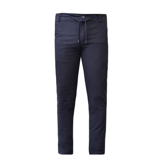 2H Navy Cotton chino pant with Roop