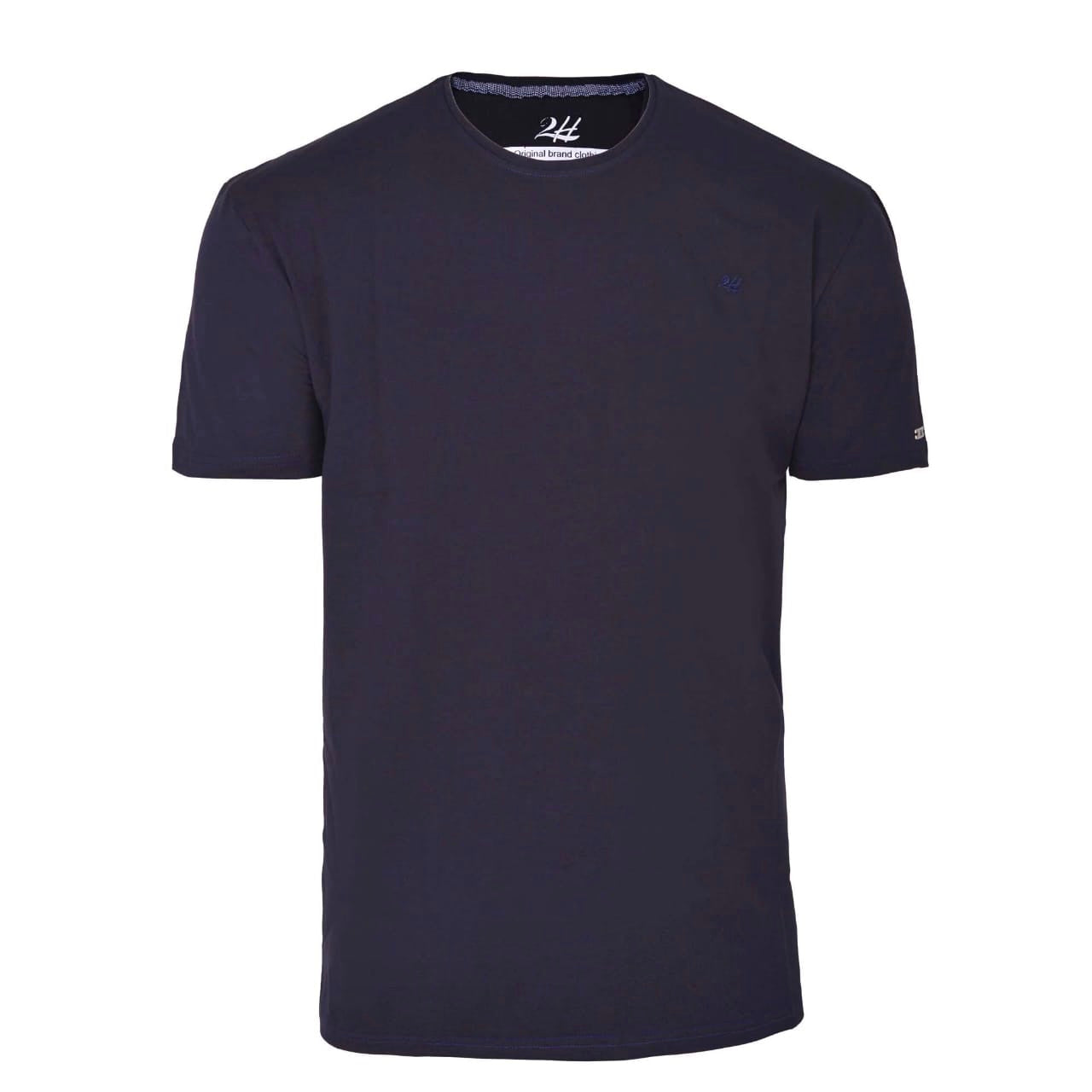 SALE! 2H Navy Blue Short Sleeve Basic T-shirt