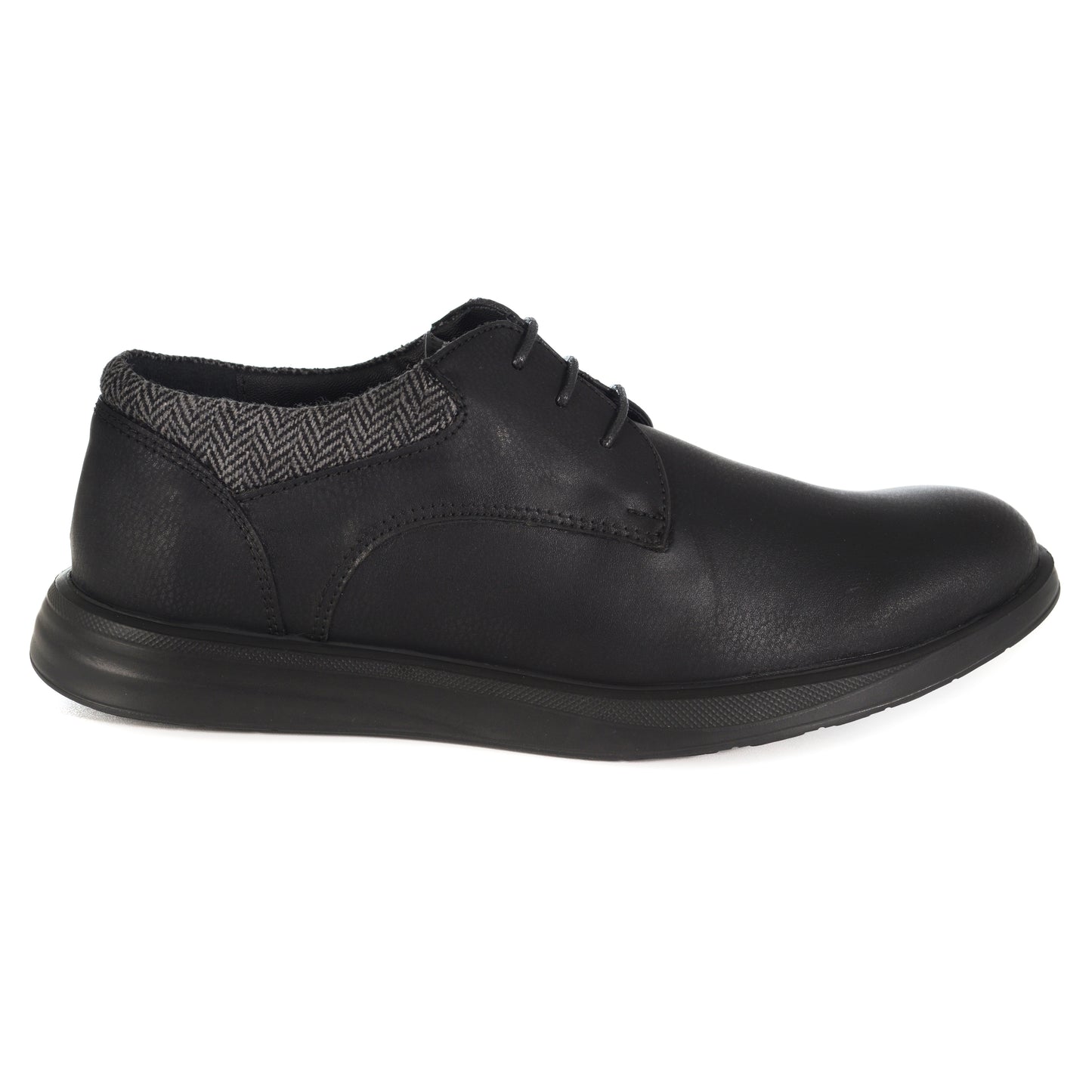 2H 9000 Full Black Chamois Texture Casual Shoes