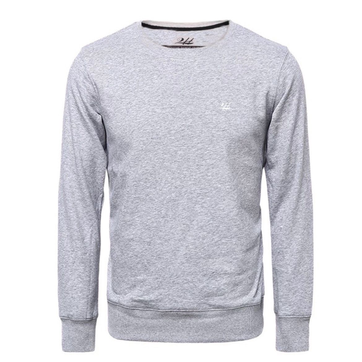 2H #5501 Gray Round Neck Sweater