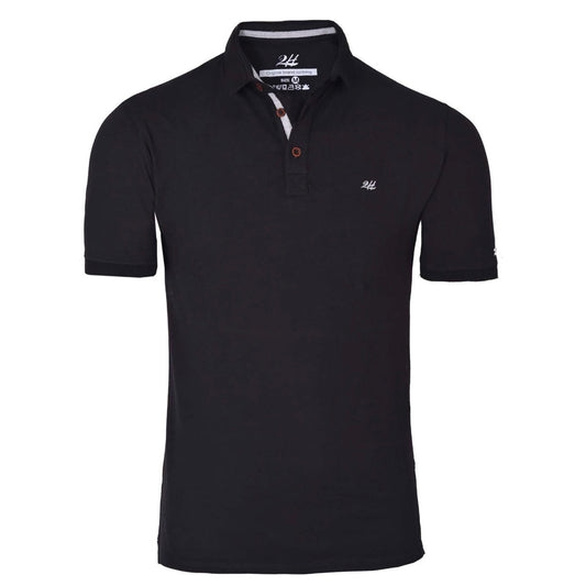 2H #77032 Black Polo T-shirt