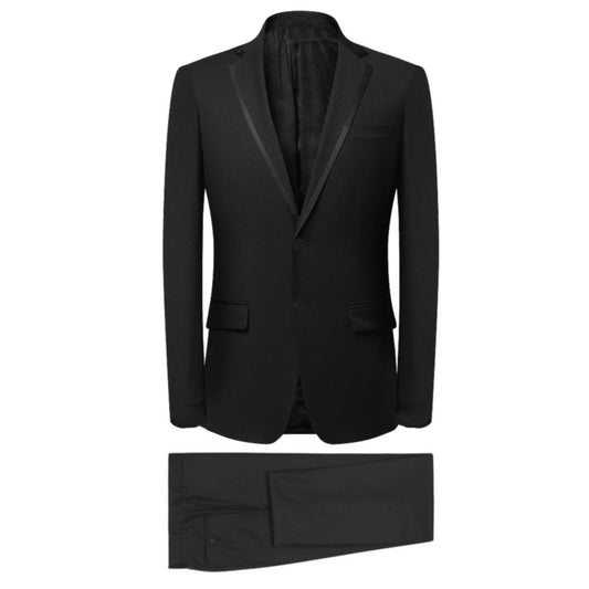 2H Black Wedding Suit