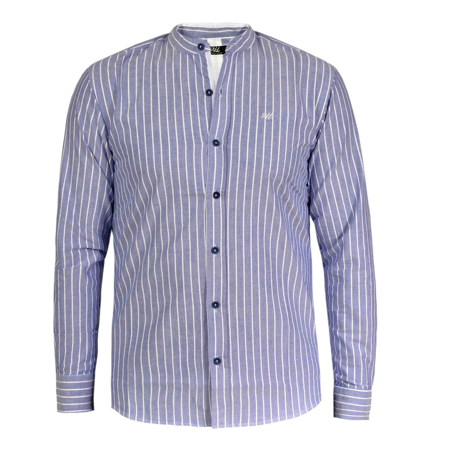 2H #1002 Blue Striped Twill Shirt