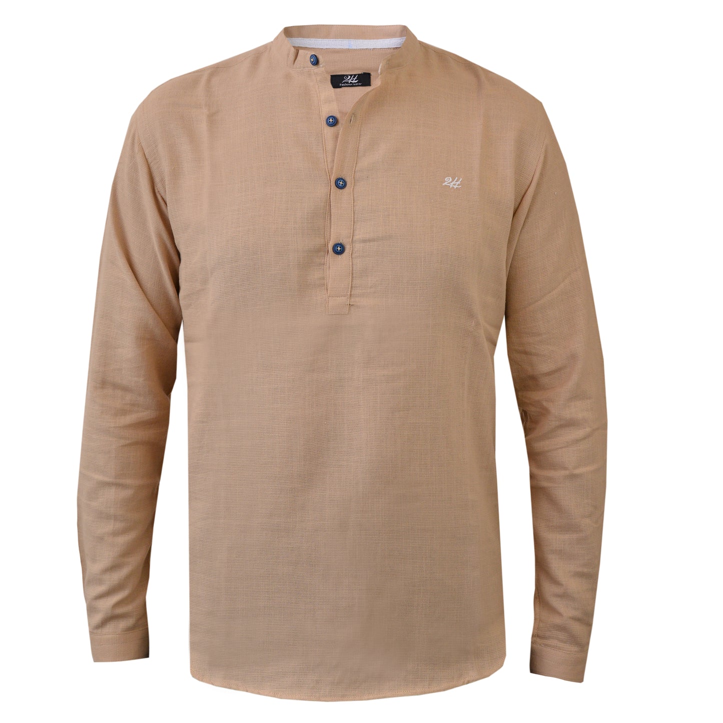 2H #1005 Biege Linen Three-Button Shirt