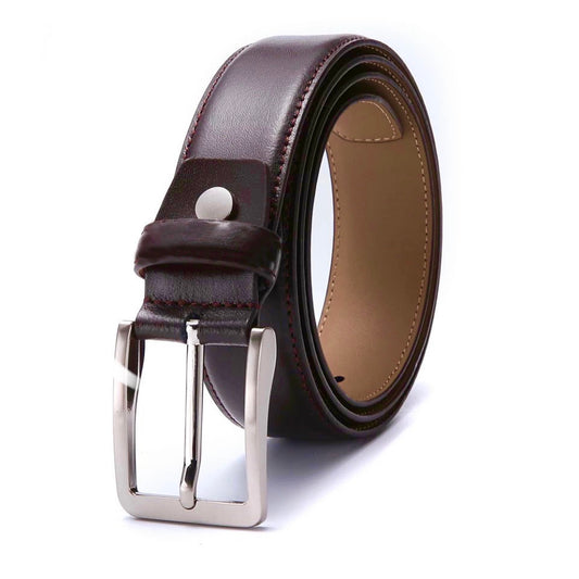 2H Brown Genuine Leather Formal Belt