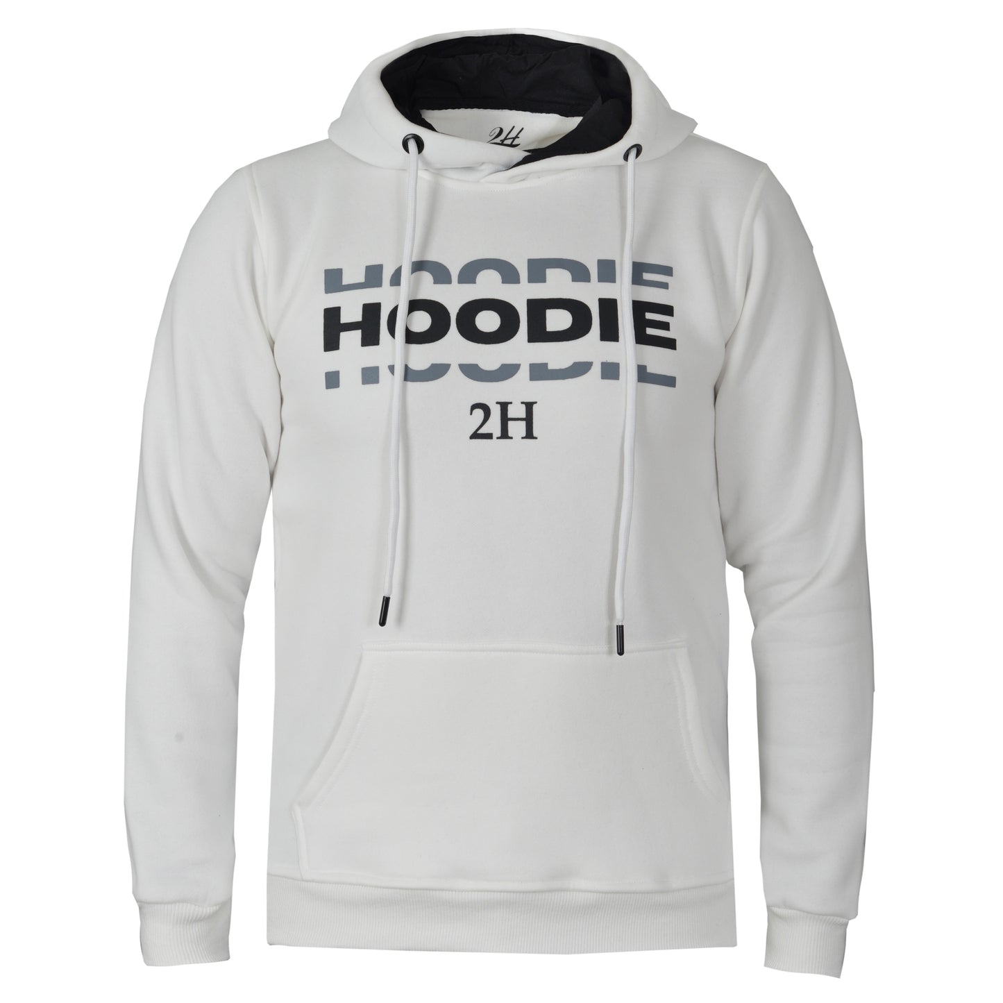 2H White Men Sweater Printed Warm Hoodie