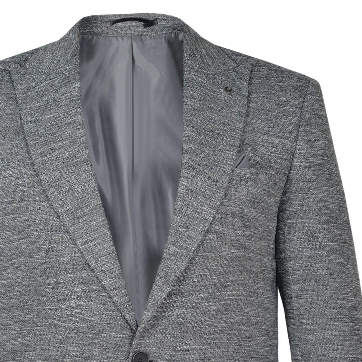 2H Gray Tweed One Button Blazer