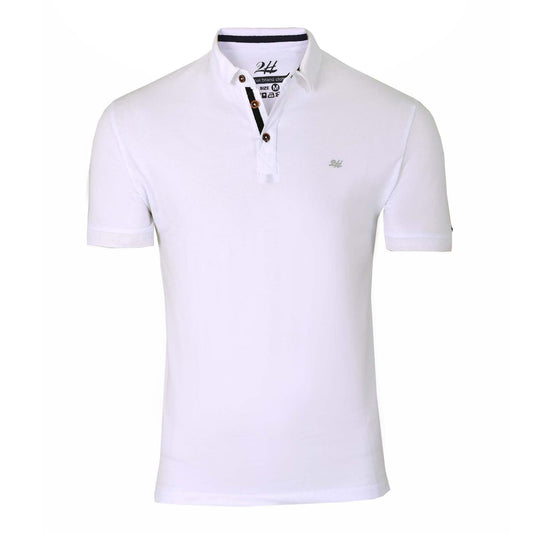 2H #77032 White Polo T-shirt B