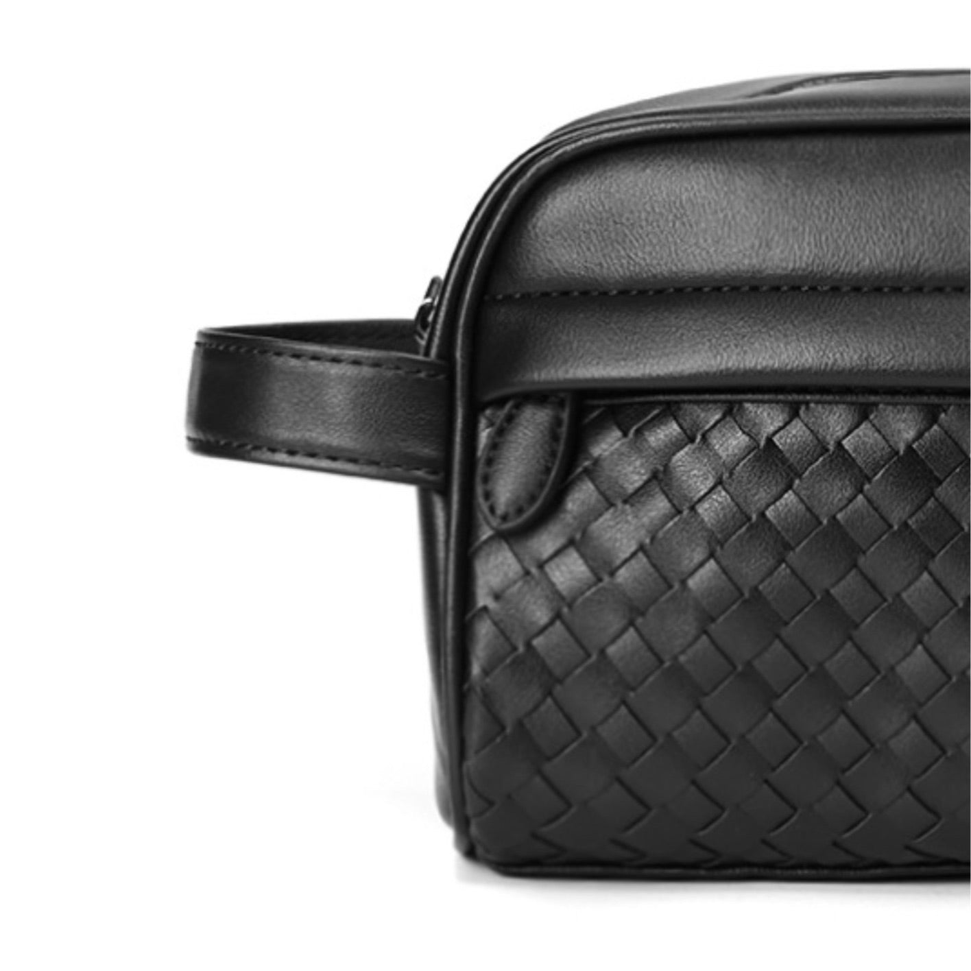 2H #X4084 Black knitted Clutch Bag