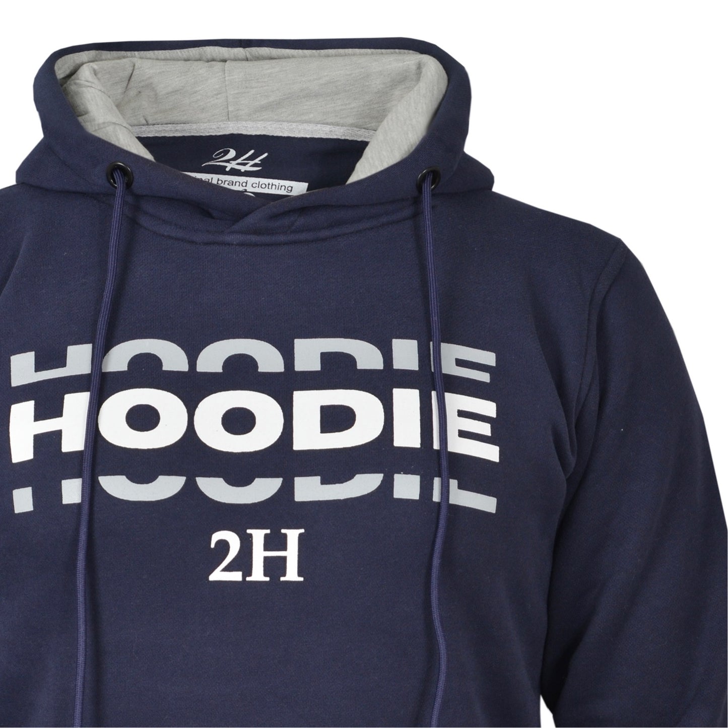 2H Navy Men Sweater Printed Warm Hoodie