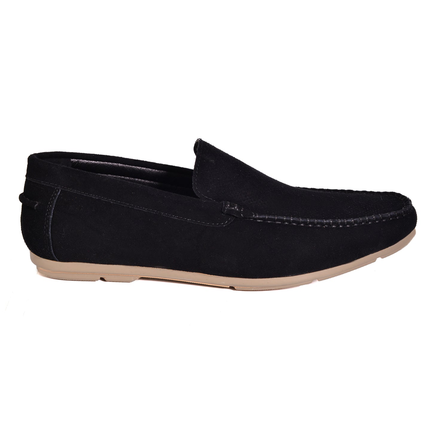 2H #JX20-1 Black Chamois Texture Loafer Moccasin
