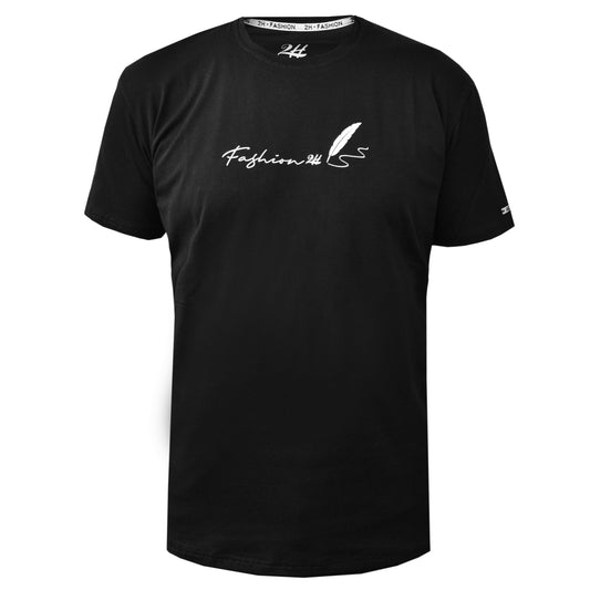 SALE! 2H #88136 Black Printed T-shirt