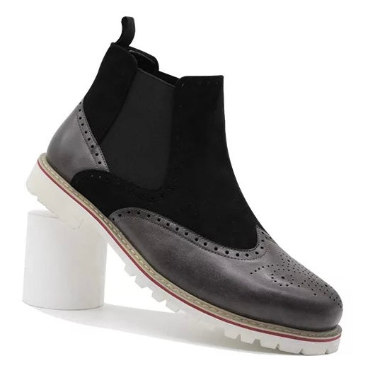 2H Black/Grey Chelsea Boot