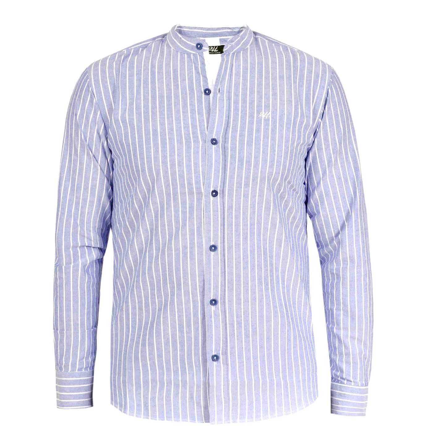 2H #1002 Light Blue Striped Twill Shirt
