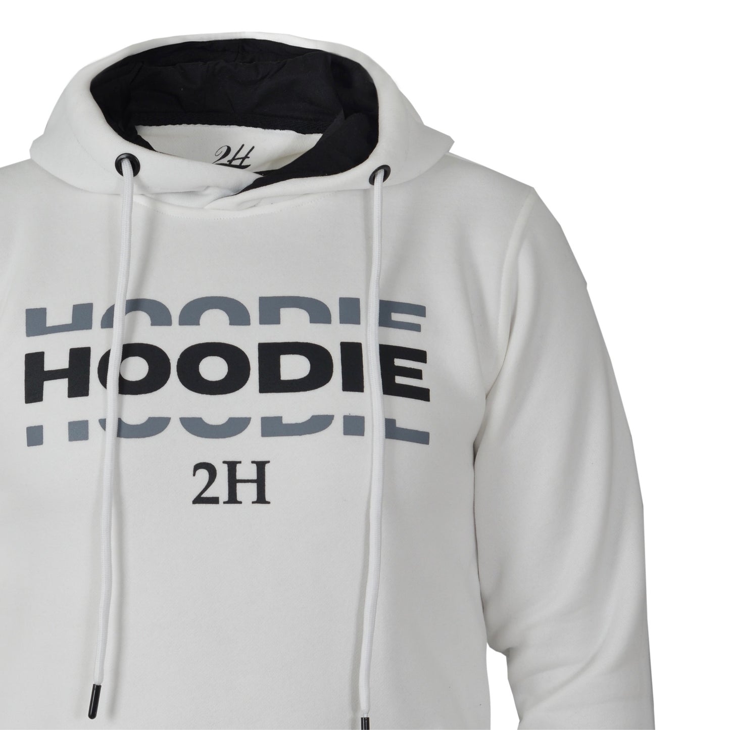 2H White Men Sweater Printed Warm Hoodie