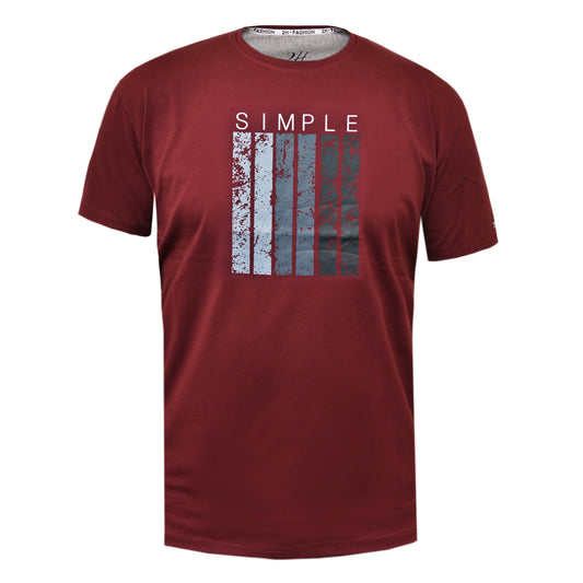 SALE! 2H #88138 Brick Red Printed T-shirt